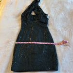 NWOT black sequined halter mini dress size 0 prom cocktail party dress Photo 8