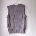All:Row Light Purple Checkerboard Knit Sleeveless Sweater Vest M Size M Photo 3