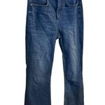 Loft Ann Taylor  Medium Wash High Waist Flare Crop Size 29 Trendy Boho Jeans. Photo 1