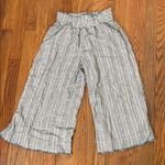 Democracy  Pull on High Rise Wide Leg Cropped Linen Blend Pants‎ Size M Photo 0