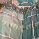 Handmade Vtg Multicolor Plaid Bohemian Maxi Dress XS Celestial Zodiac Hippie Silky Indian Photo 12