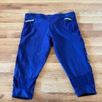 Nike  Dri-FIT Running Capri Leggings XL Blue Athletic Workout Drawstring‎ Photo 3