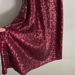 Lush Clothing LUSH Burgundy sequin mini slip dress strappy back party holiday small Photo 3