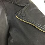 True Religion  Moto Asymmetrical Jacket Leather Sleeves Small Black Photo 14