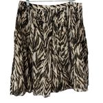 Talbots NWT Tiger Animal Print Cotton Fit & Flare Midi Skirt Women’s Size 14P Photo 0