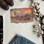 Rodeo Trippin Chasing White Western Lines White Short Sleeve Shirt Photo 0