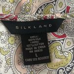 Silkland 100% Silk Floral paisley Wrap Sleeveless Top Sz L Asian Artsy Luxury Pink Size L Photo 2