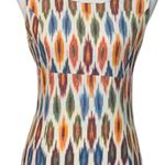 The Territory Ahead Women's Cream Orange Classic iKat Sheath Dress Size 4 Photo 8