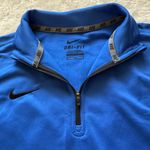 Nike Womens  Pullover Med Blue 1/4 Zip Workout Sweatshirt. NWT Photo 2