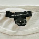 French Connection Femme Cotton Cropped T-Shirt White Size Small Crewneck Jersey Photo 2