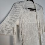 Y2K Cream White Crochet knit Fringe Tank Top Photo 2