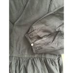 Madewell  V-Neck Balloon Sleeve Empire Midi Dress In Black NO147 Size M Photo 7