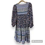 Umgee  size small bohemian tie neck balloon sleeve 3/4 sleeve knee length dress Photo 7