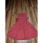 Guberry Women's Red White Floral Wrap Fit And Flare‎ Tank Dress Size L NWT Size L Photo 1