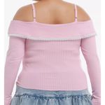 Hot Topic  Sanrio My Melody Lace Cold Shoulder Ribbed Top Photo 5