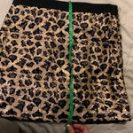 Banana Republic  Mini Skirt Leopard Sequin 8 petite Mob Wife Photo 9