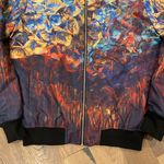 Flux Handmade Luxury Multicolor Printed Bomber Jacket Size Large Photo 11