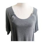 Frida Maternity Breast Feeding Midi Dress Snap Button Grey One Size Size undefined Photo 2