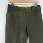 J. McLaughlin Pants Women's 6 Olive Green Corduroy Straight Leg Trousers Classic Photo 2