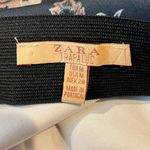 ZARA  Floral and Lace Midi Skirt Blue Size Medium Photo 2