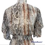 Peach Love California  small snake print maxi topper bathing suit cover up Photo 3