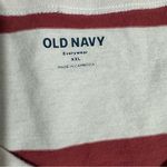 Old Navy Plus Women Red White Striped V-Neck Short Sleeve Crew Neck Tee Size XXL Photo 7