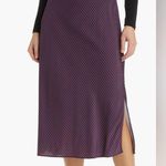 Madewell  The Layton MIDI Slip Skirt Purple Diagonal Striped Photo 0