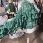 LOTUS & LAVENDER silky pleated designer green top Size XL Photo 4