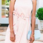 Holding Horses NWOT Anthropologie  Regatta Wrap Dress Twill Denim Pink Size 12 Photo 2