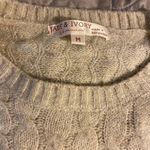 Jade & Ivory size medium knitted beige sweater $40 Photo 3