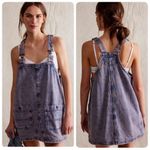 Free People We the Free Denim Overall Smock Mini in Pink Dreams Wash Photo 3