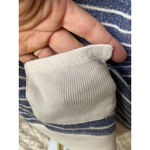 Jones New York  Sport Blue White Striped Cotton Pullover Top
 Pocket M Photo 4