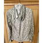 G/FORE Womens Floral Print Hooded Full Zip Golf Jacket Size Medium Gray Photo 3