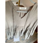 Impressions  Tunic Top Mini Dress Boutique Tiered Cotton Gauze Spring Summer Boho Photo 7