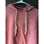 Aerie Cozy  Pink Ribbed Hoodie size Small Photo 4
