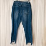 Altar'd State Blue Cropped Jeans with Raw Hem Photo 2