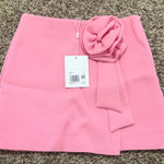 Endless Rose  Pink Mini Skirt with Rosette Photo 0