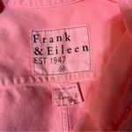 Frank & Eileen  Barry Famous Denim Button Down Distressed Shirt Neon Watermelon Photo 10
