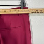 Uniqlo Drape Flared Pants Womens 8 Fuchsia Red Front Back Pockets Zip Classic Photo 5