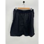 Cut Loose Womens Black Mini Linen Blend Skirt Size XL Pull On Stretch Lagenlook Photo 1