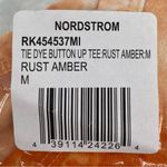 Abound NWT  Tie Dye Button Down Crop Top Rust Amber Size Medium Lettuce Hem Photo 6