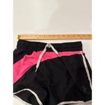 FILA  Athletic Running Shorts Black‎ Pink White Trim Drawstring Activewear Photo 4