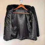 Vtg 90’s Cejon Women’s Faux Fur Cropped Vest Sleeveless Zip Black Size Medium Photo 5