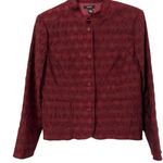 Alfani  Deep Red Women's Blazer Sz 14 Textured Silky Fabric Lined Photo 0