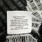 Pink Rose Sweater Women Medium White Black Stripe Open Cardigan Neutral Everyday Photo 7