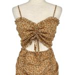 Illa Illa  Micro Floral Cut Out Cinched Mini Dress Size Large Cottagecore Photo 6