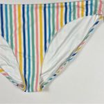 Old Navy Bikini Swim Bottoms Women XXL White Rainbow Stripe Low Rise Photo 3