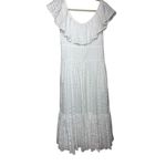 Tory Burch White Striped Seersucker Tiered Dress Sz. 4 Photo 4