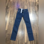 Ganni  slim high waisted jeans Nwt navy logo designer denim spring skinny boho Photo 3