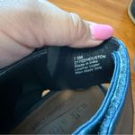 Coldwater Creek  Walk With Me Houston Leather Navy Blue Peep Open Toe Sandal Heel Photo 6